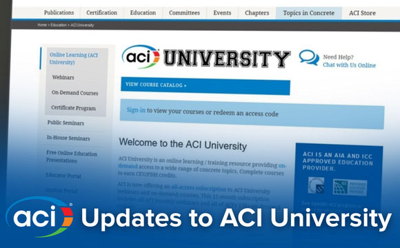 Updated ACI University